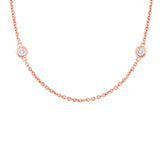 0.28ct 14k Rose Gold 18" Diamonds By The Yard Chain
